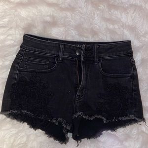 Black American Eagle Denim Shorts